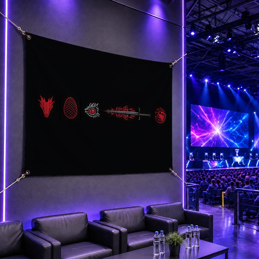 Esports Gaming House - Banderas del famoso clan H-House TargaryenS,