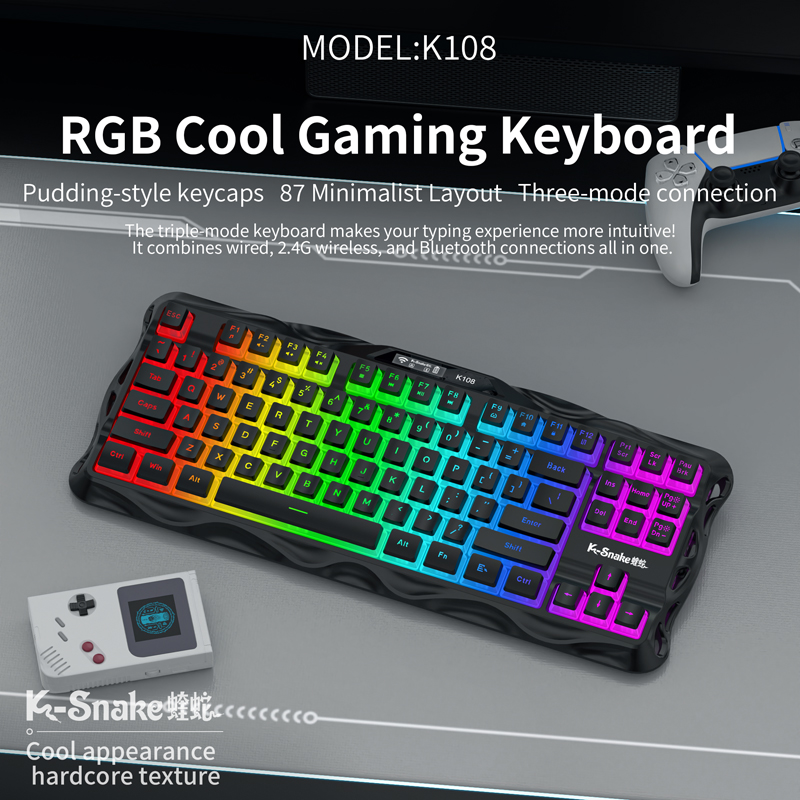 Esports Gaming Uk - Teclado inalámbrico Bluetooth ksnake K108 de