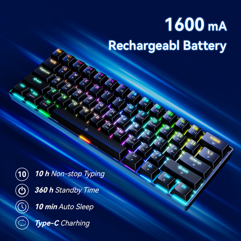Esports Gaming Uk - Teclado mecánico Bluetooth de tres modos,