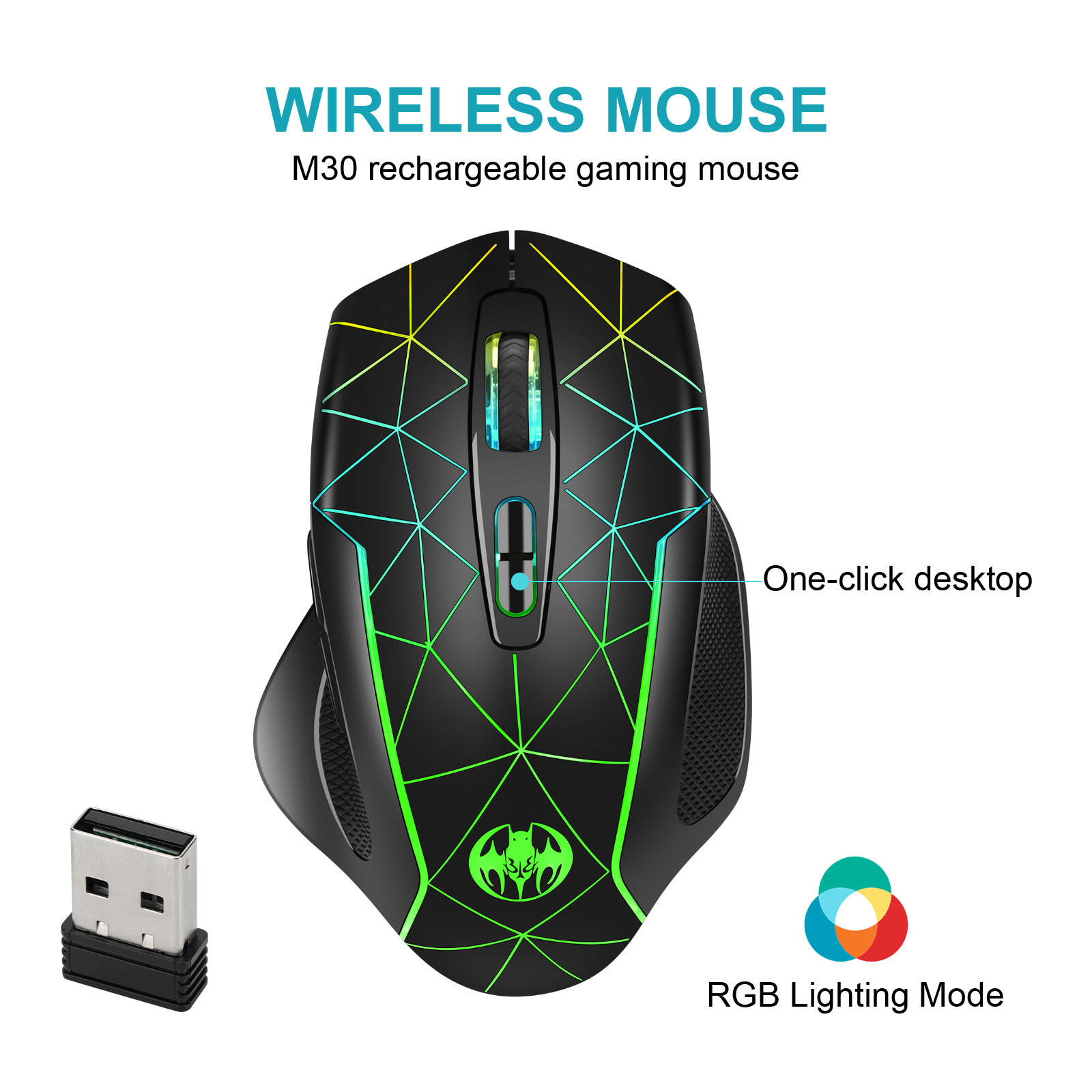 Esports Gaming Maus - Ratón óptico para juegos con efecto