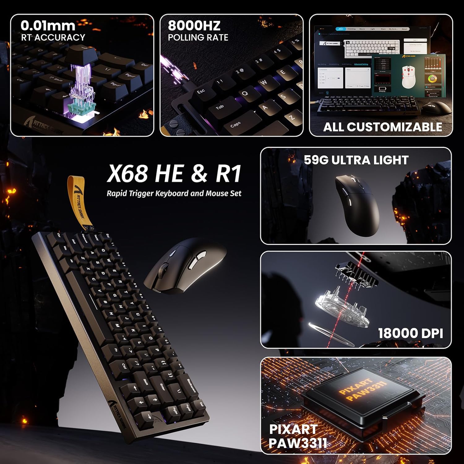 Combo de Teclado Magnético ATT - Esports Gaming Uk reseña y precio